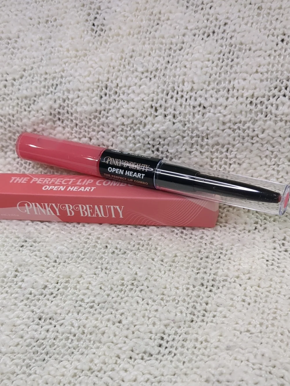 Pinky B Beauty The Perfect Lip Combo in Open Heart, 4ml/(4.2ml/0.14fl oz)